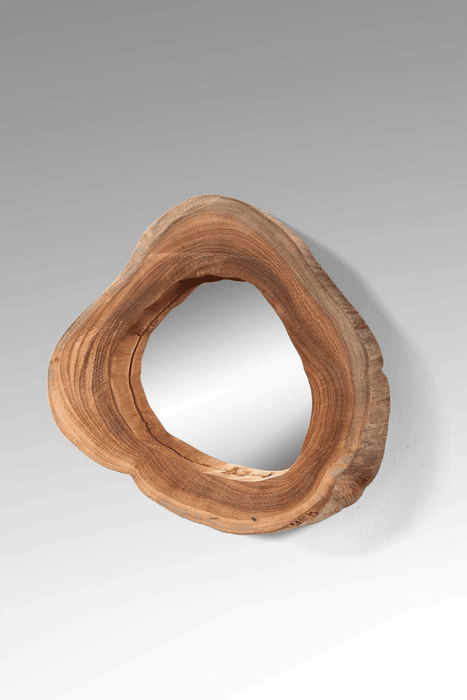 TEAK SLICE MIRROR