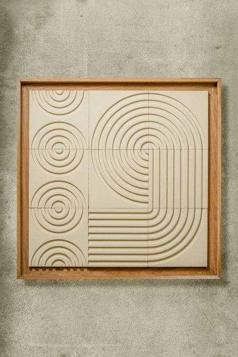 SAMUDRA RAKED TEXTURED WALL ART
