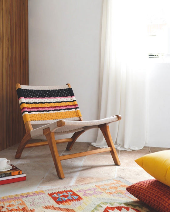 CATANIA MULTI COLOR LOUNGE CHAIR YELLOW AND BLACK