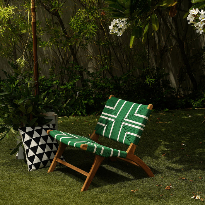 CATANIA MULTI COLOR LOUNGE CHAIR GREEN AND WHITE
