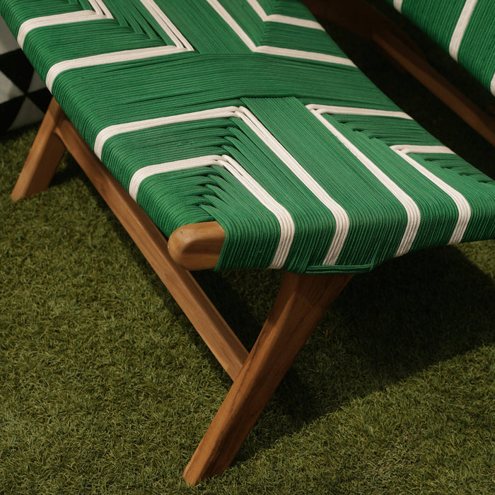 CATANIA MULTI COLOR LOUNGE CHAIR GREEN AND WHITE