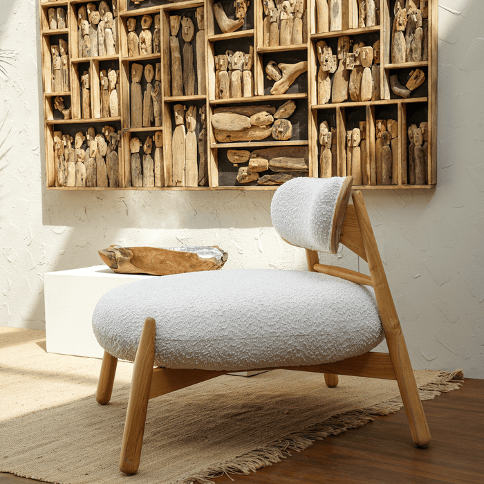 CADE BOUCLE LOUNGE CHAIR