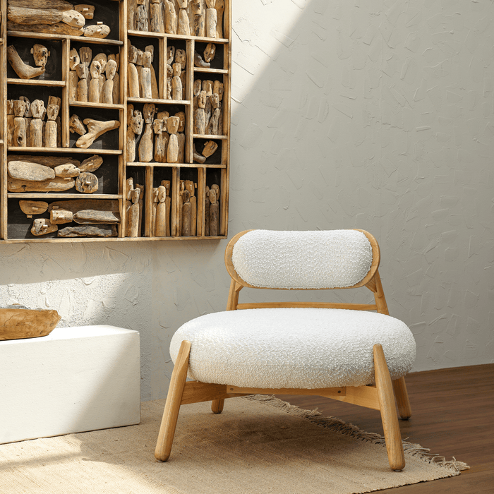 CADE BOUCLE LOUNGE CHAIR