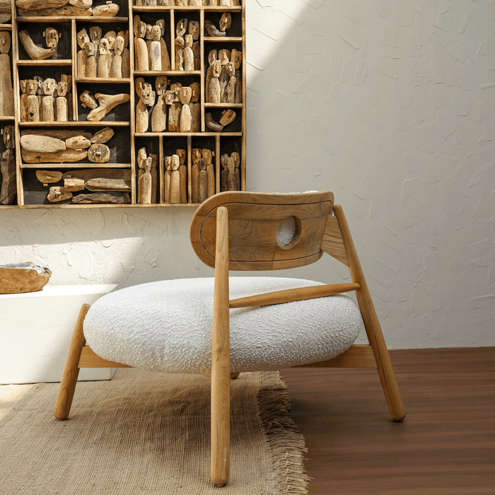 CADE BOUCLE LOUNGE CHAIR