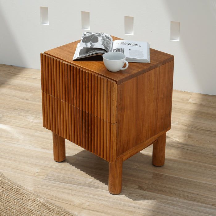 Suri Fluted Bedside Table