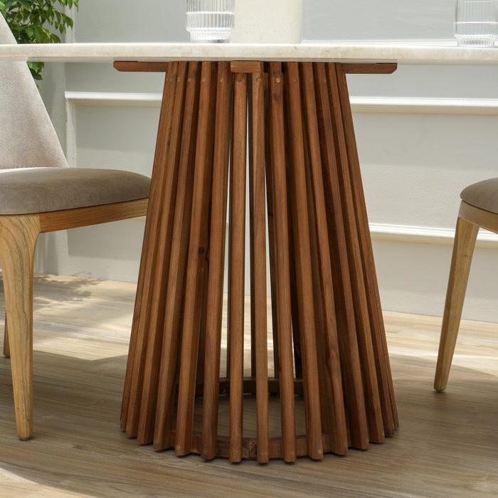 KENTANA ROUND TABLE WITH MARBLE TOP