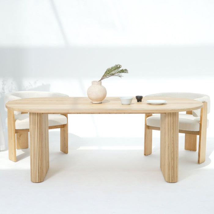 MORENO FLUTED DINING TABLE