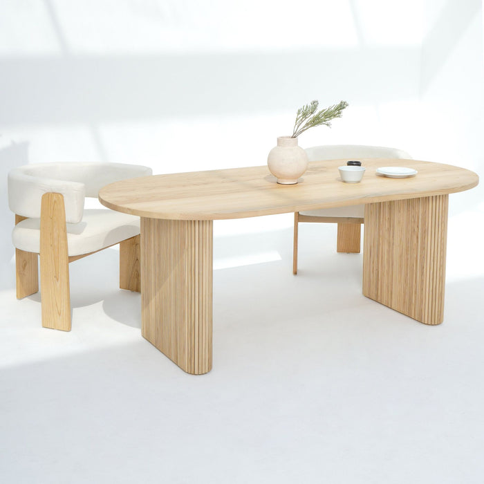 MORENO FLUTED DINING TABLE