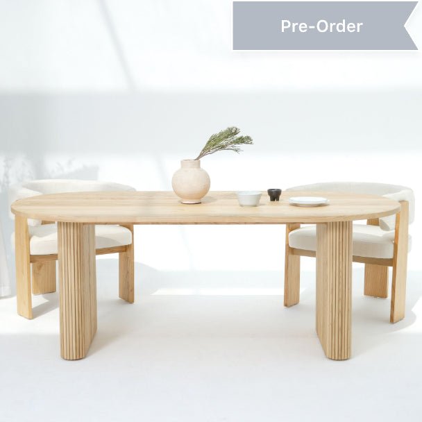MORENO FLUTED DINING TABLE