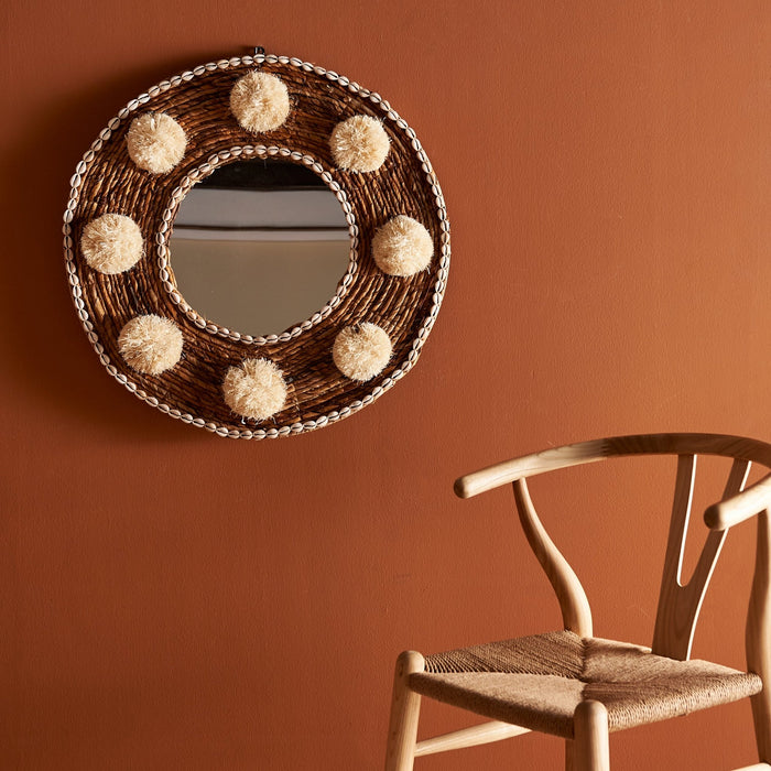 ELIOS RATTAN WALL MIRROR