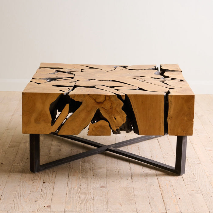 WOODEN MOSAIC COFFEE TABLE