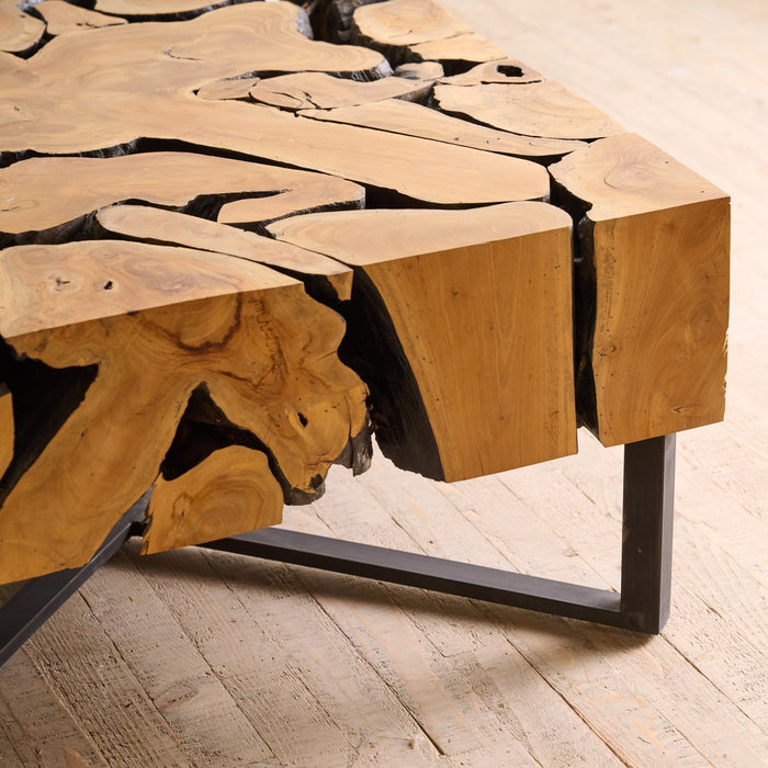 WOODEN MOSAIC COFFEE TABLE