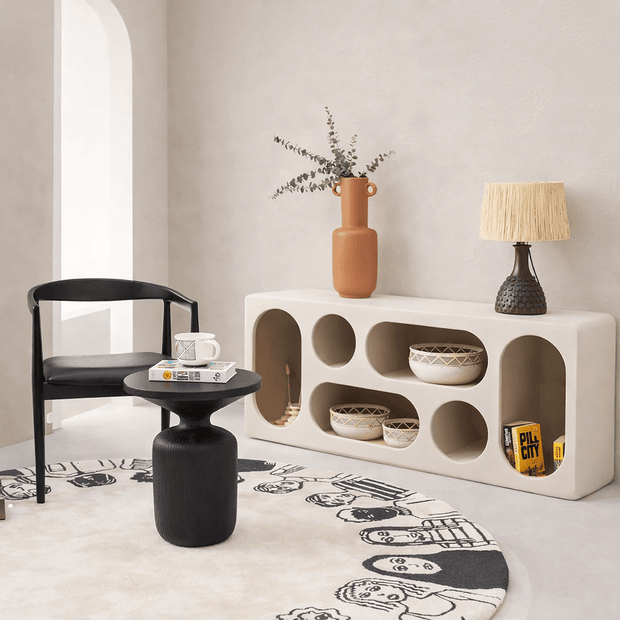 وحدة تلفزيون بيانكا ذات السطح المزخرف