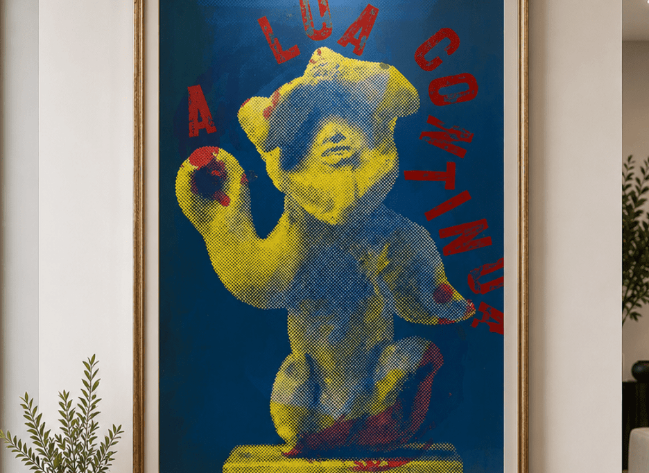 A Lua Continua, framed artwork, 108 x 78 cm