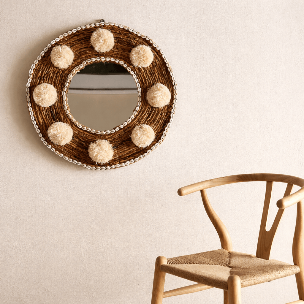 ELIOS RATTAN WALL MIRROR