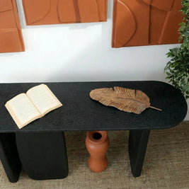 Minimalist micro cement console for living room