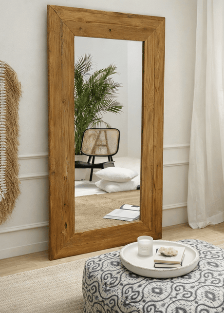 Yorkshire mirror framed in recycled teak