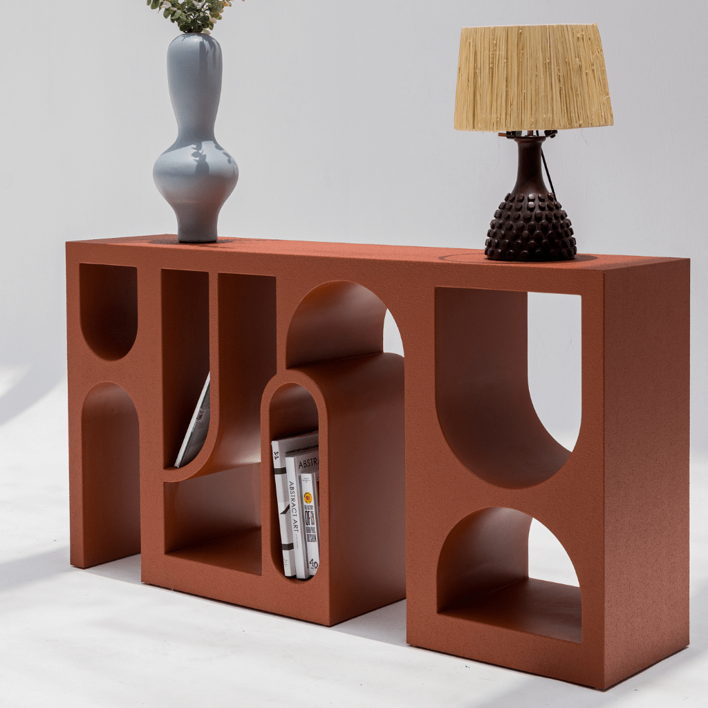 Minimalist MDF console table modern interior