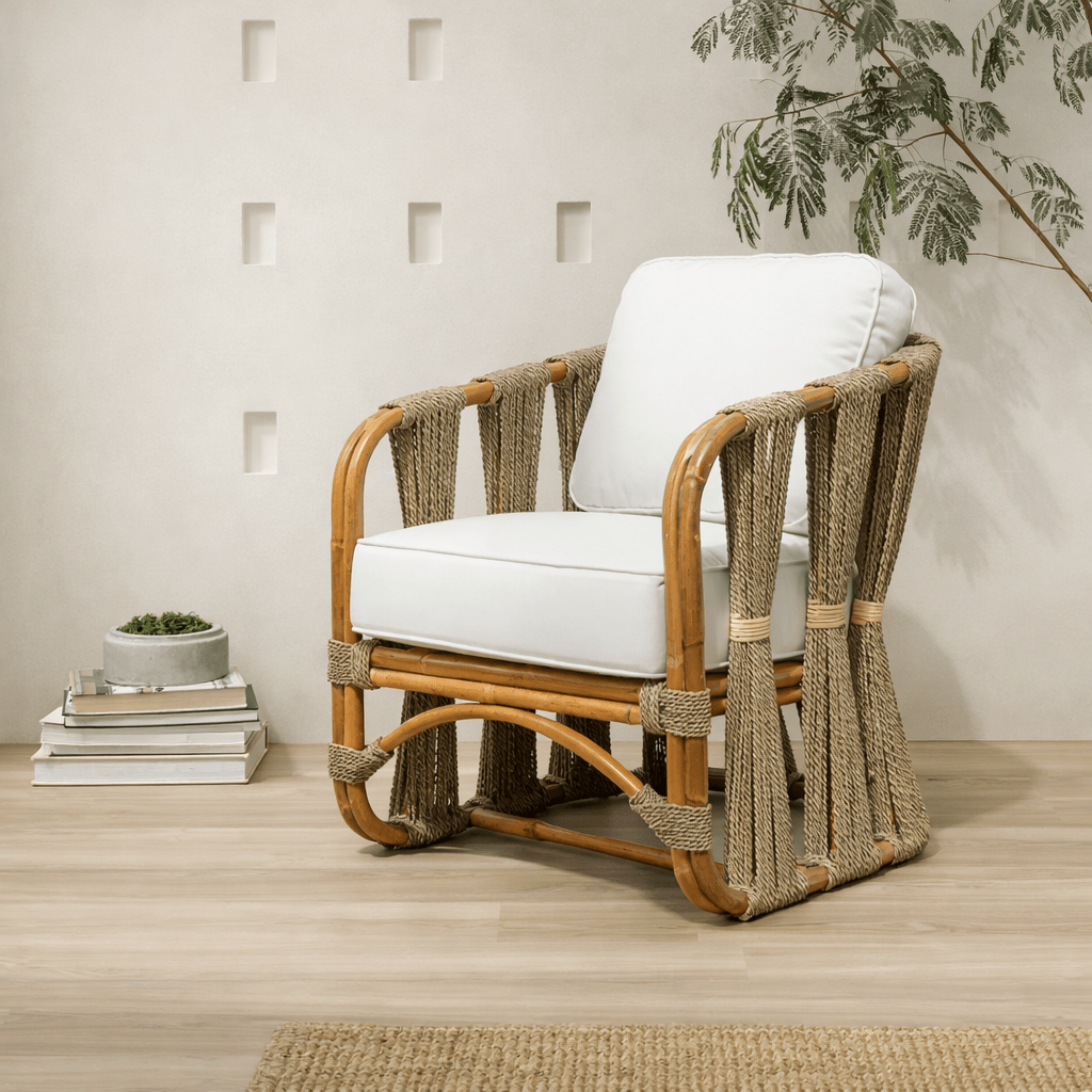 كرسي استرخاء منسوج من كانتيك