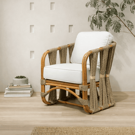 كرسي استرخاء منسوج من كانتيك