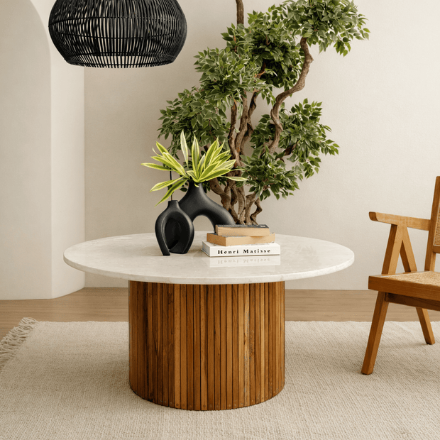 Kentana Coffee Table with Marble Top