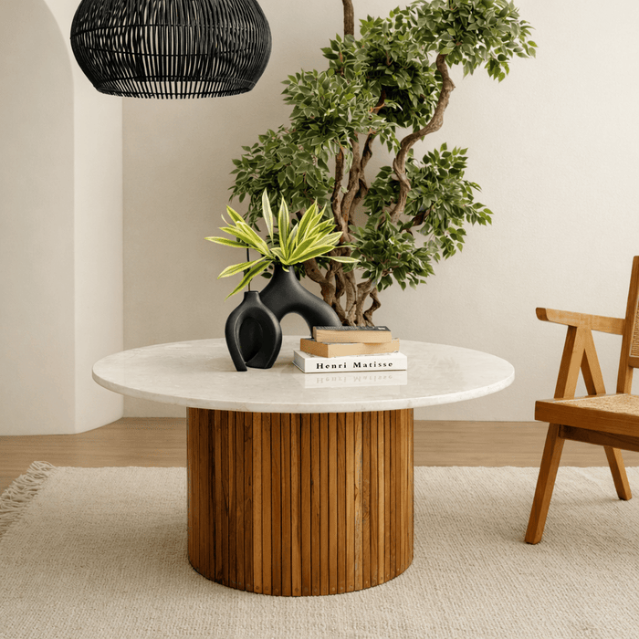 طاولة قهوة كينتانا بسطح رخامي