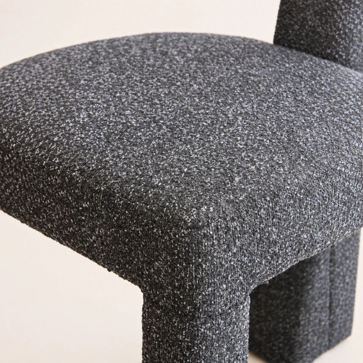 Anne curved upholstered dining chair, view 4