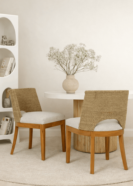 Anyam dining chair with woven seat