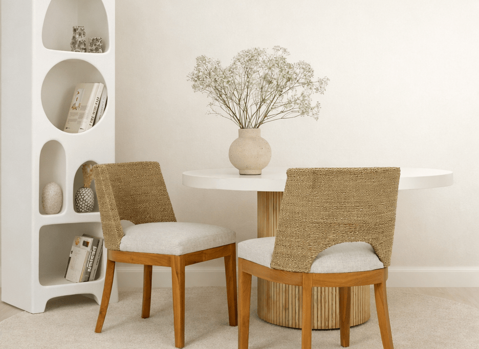 Anyam dining chair with woven seat