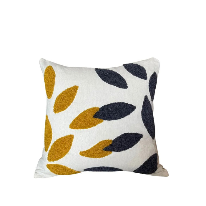 BLACK AND GOLD LEAF CUSHION