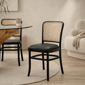 ALFRED DINING CHAIR BLACK WITH CUSHION