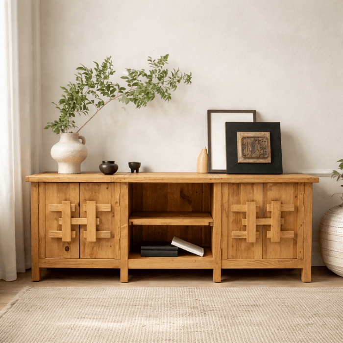 وحدة تلفزيون من خشب الساج ساموسير