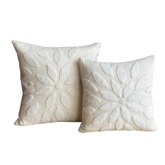 WHITE BIG LEAF CUSHION