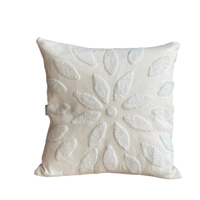 WHITE BIG LEAF CUSHION