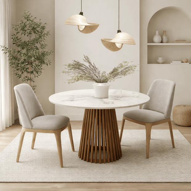 Kentana Round Marble Dining Table