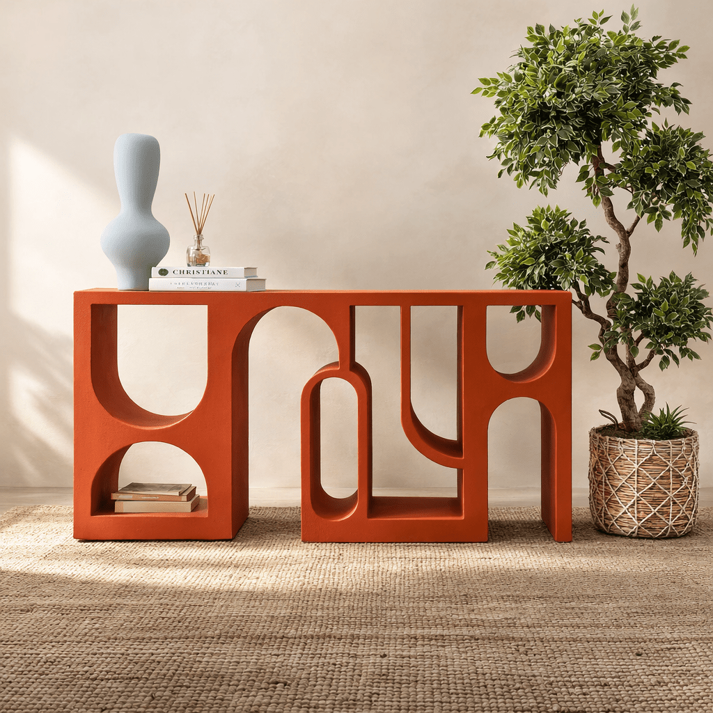 MATEO TEXTURED MDF CONSOLE TABLE