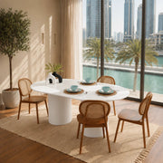 ANNABELLE OVAL MICRO CEMENT DINING TABLE