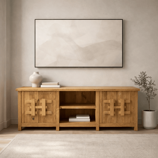 وحدة تلفزيون من خشب الساج ساموسير