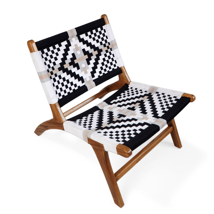 CATANIA MULTI COLOR LOUNGE CHAIR BLACK AND WHITE