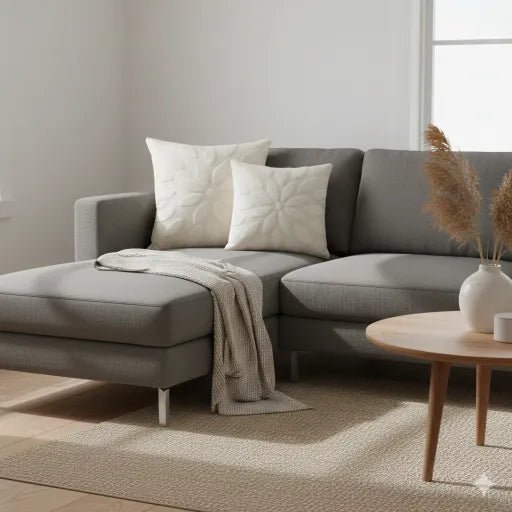 WHITE BIG LEAF CUSHION