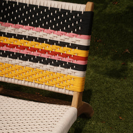 كرسي استرخاء كاتانيا متعدد الألوان أصفر وأسود