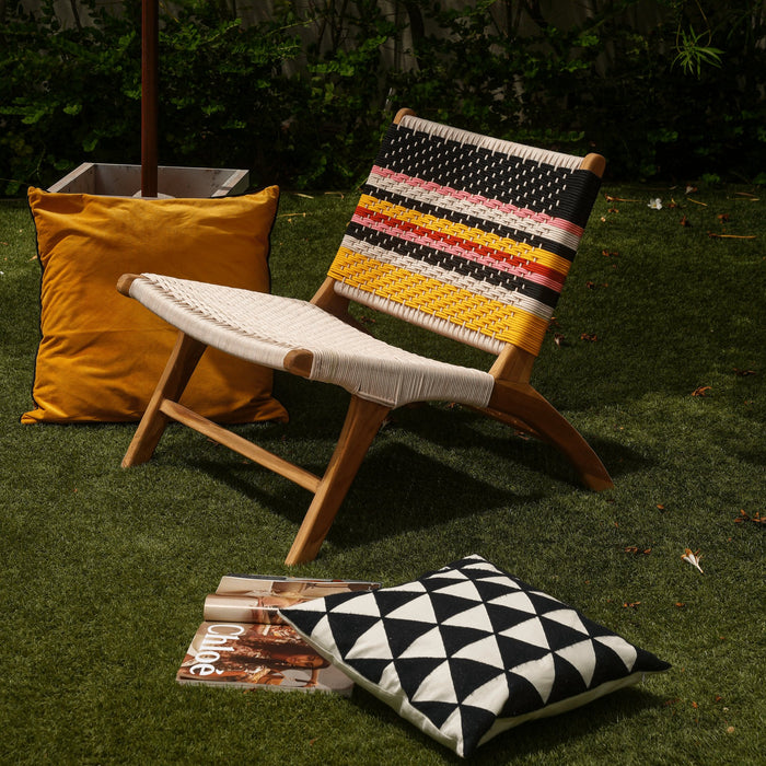 CATANIA MULTI COLOR LOUNGE CHAIR YELLOW AND BLACK