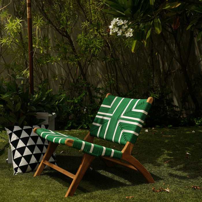 CATANIA MULTI COLOR LOUNGE CHAIR GREEN AND WHITE