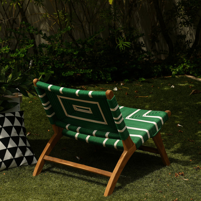 CATANIA MULTI COLOR LOUNGE CHAIR GREEN AND WHITE