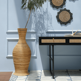 مزهرية من الخيزران بالدينار