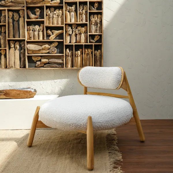CADE BOUCLE LOUNGE CHAIR