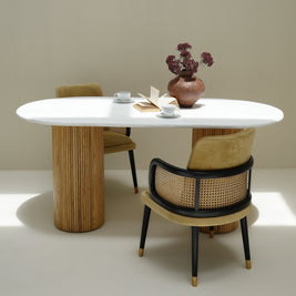 ANNABELLE DINING TABLE FLUTED