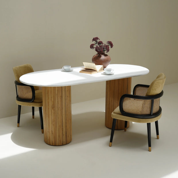 ANNABELLE DINING TABLE FLUTED