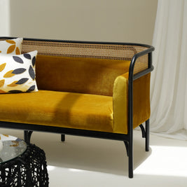 TAYLOR SOFA WITH RATTAN