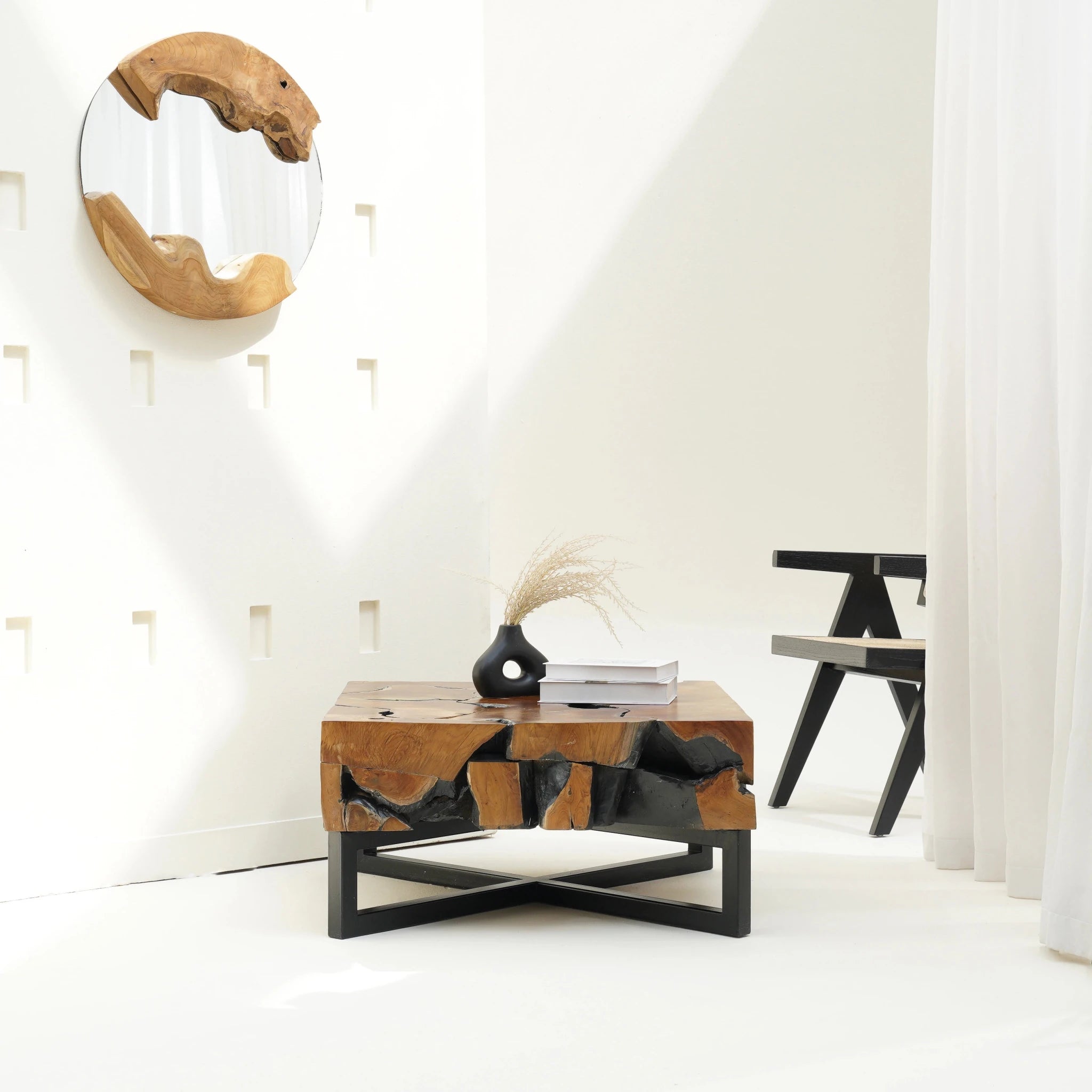 WOODEN MOSAIC COFFEE TABLE